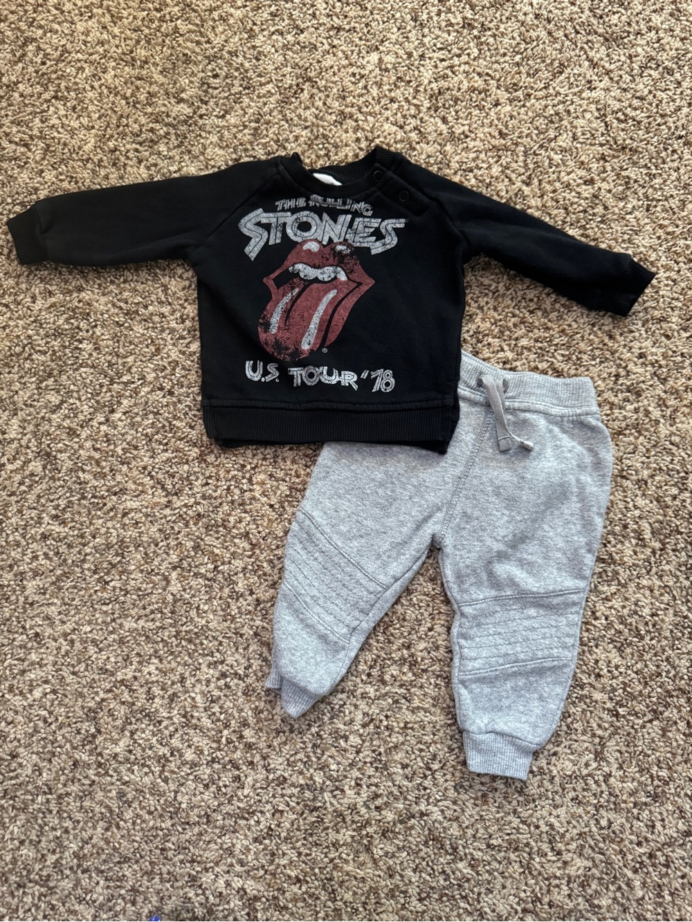 The Rolling Stones Baby Sweatsuit Outfit